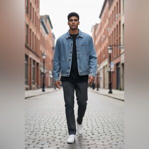 GAP Denim Light Blue Denim Zip-Up Jacket size XL